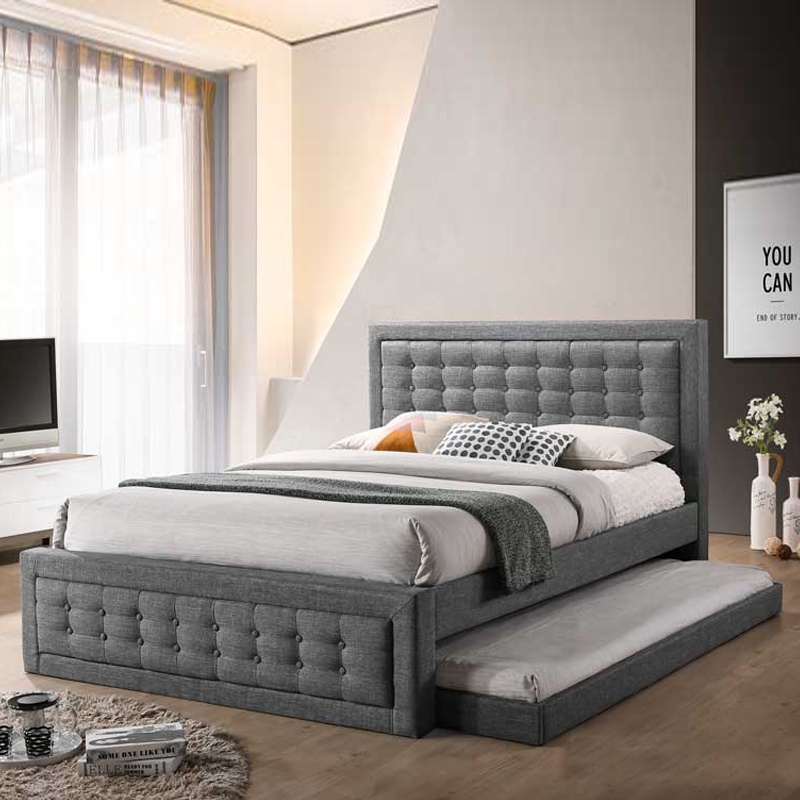 Furniture Direct Pull out bed LEWIS queen size fabric pull out bed frame katil queen with pull out Shopee Malaysia