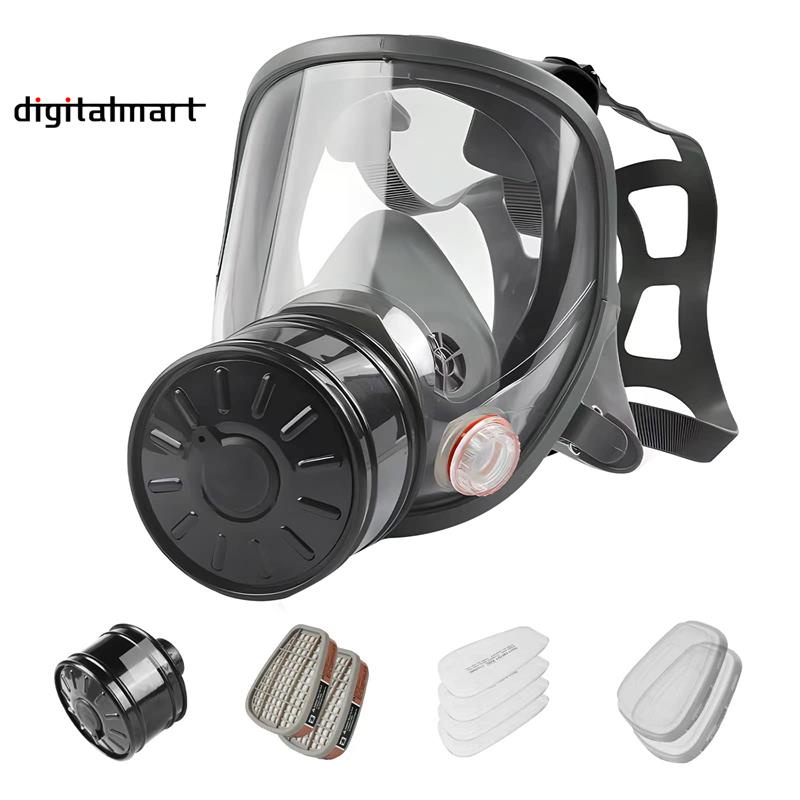 Full Face Gas Mask, Gas Mask Survival Nuclear and Chemical, with 40mm ...