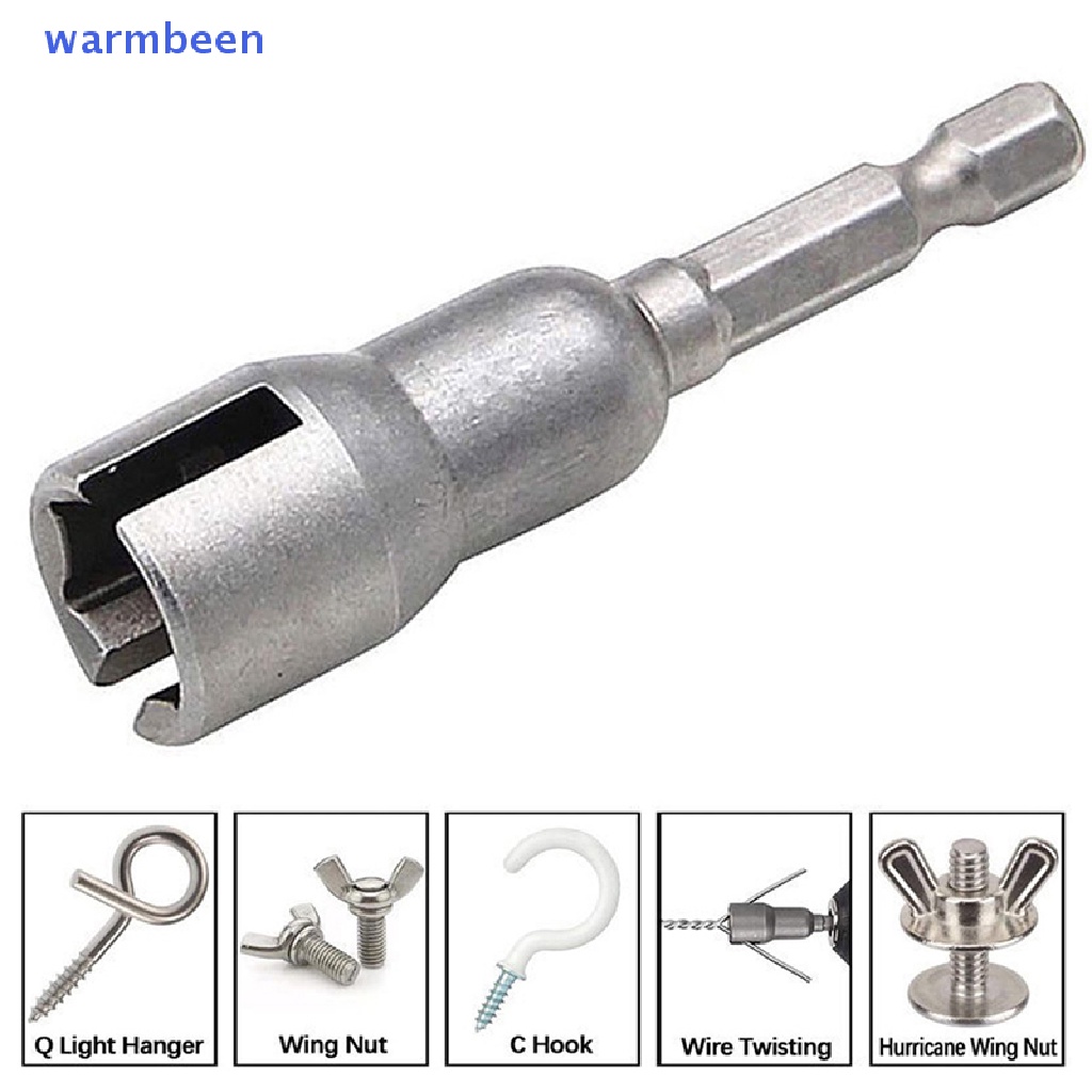(warmbeen) Wing Nut Socket Bit Wrench Tool Set 1/4" Hex Shank For Power