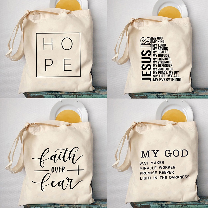 Jesus Is My God King Everything Christian Women Shopping Bag Jesus ...