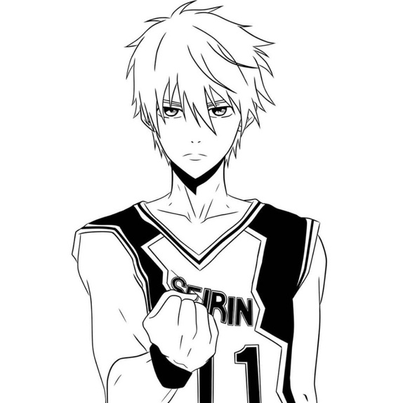 Set Of 20 Sheets Of A5 A4 Kuroko No Basket Coloring Pictures For Wax 
