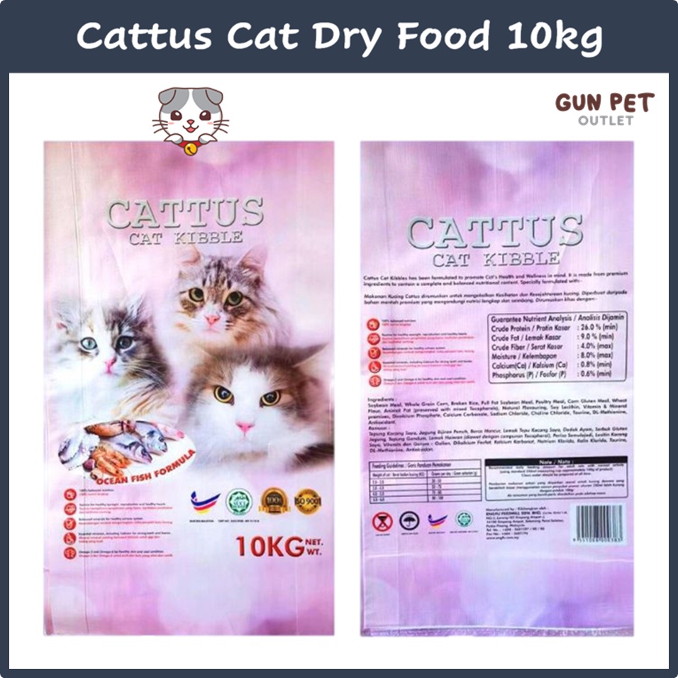 Cattus Cat Dry Food 10kg Ocean Fish Milk Cat Food Pet Makanan Kucing