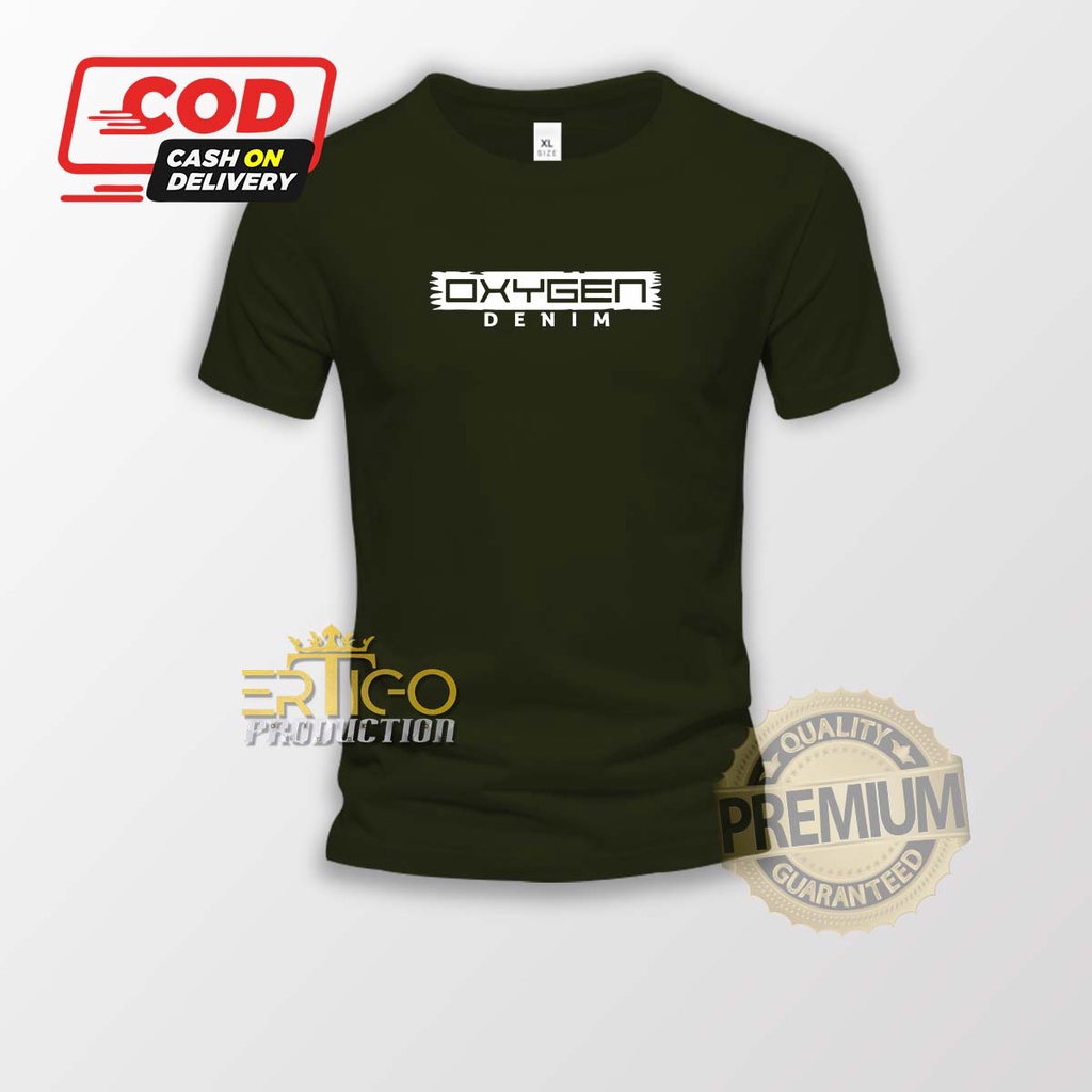 PUTIH Men's TShirt Oxygen Logo White Clothing Distro Premium Cotton