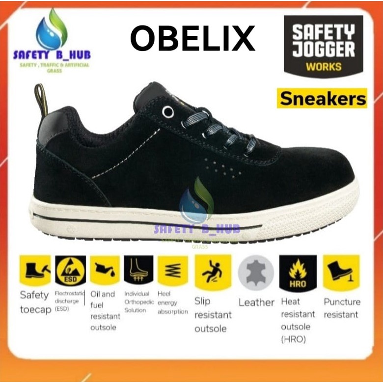 SAFETY JOGGER OBELIX S3 ESD SRC *BLACK* KASUT SAFETY / SAFETY SHOES