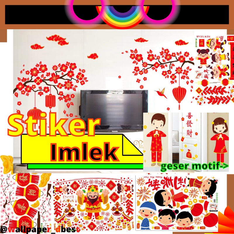 GANTUNGAN Wallsticker IMLEK STICKER WALLPAPER WALLSTICKER WALKER ...