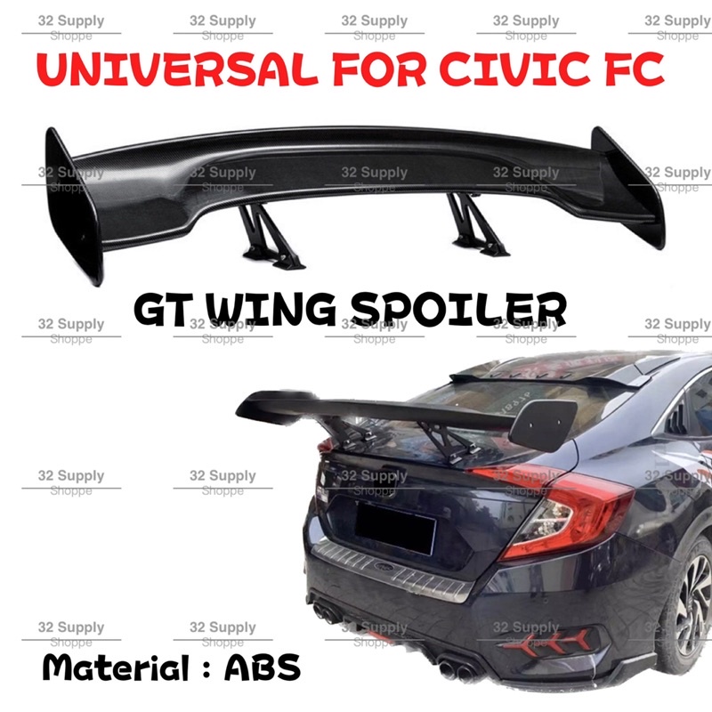 🔥 HONDA CIVIV FC GT WING SPOILER UNIVERSAL FOR ALL SEDAN CAR WIRA