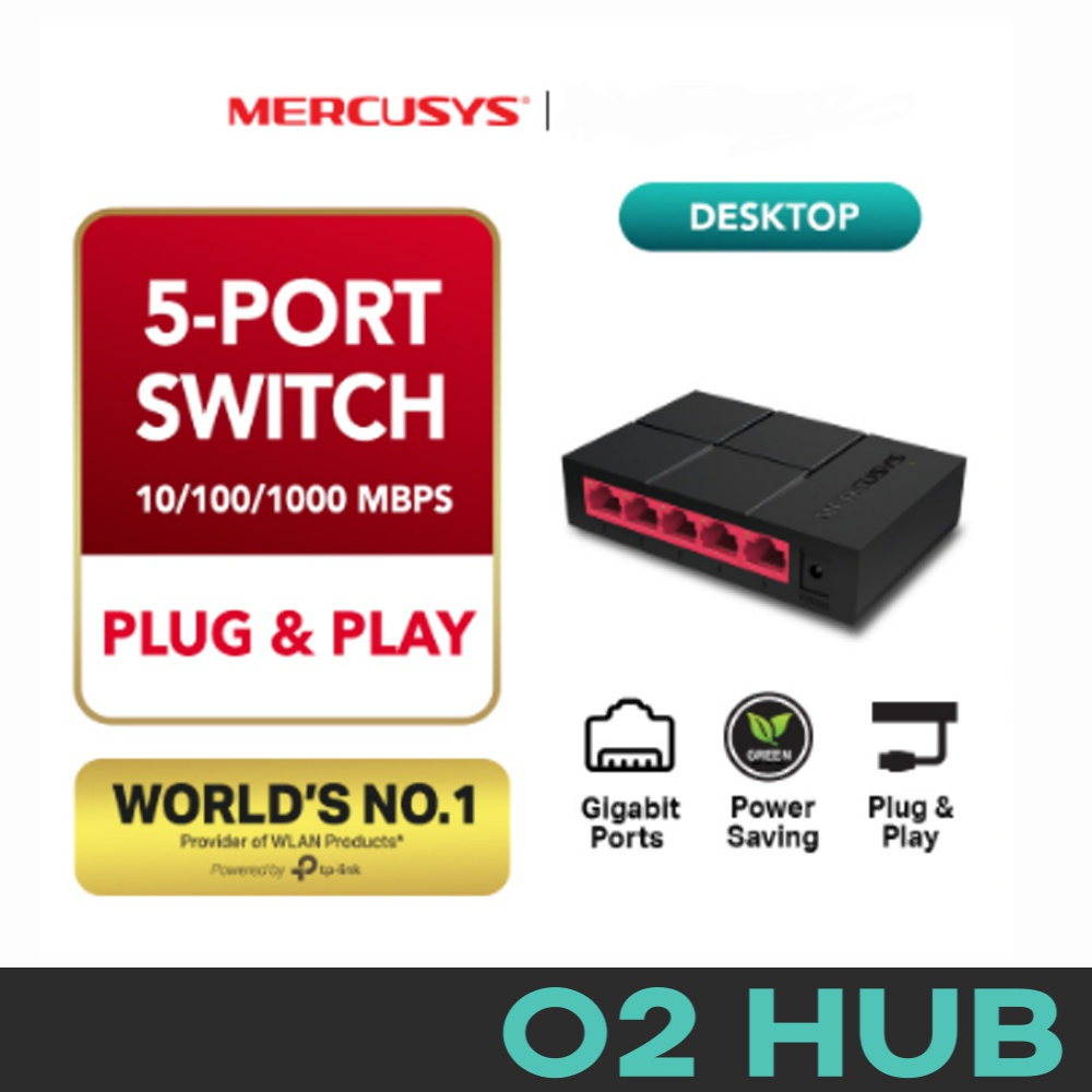 Mercusys MS105G 5 Gigabit Ports 10/100/1000Mbps Desktop Ethernet Lan ...