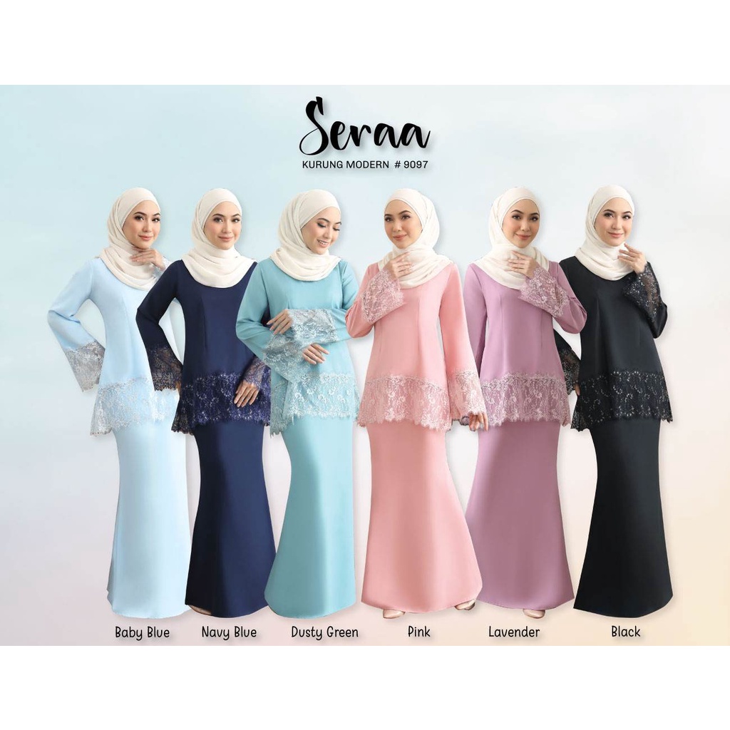 CHICCHOC l SERAA KURUNG MODEN 9097 BAJU RAYA READY STOCK | Shopee Malaysia