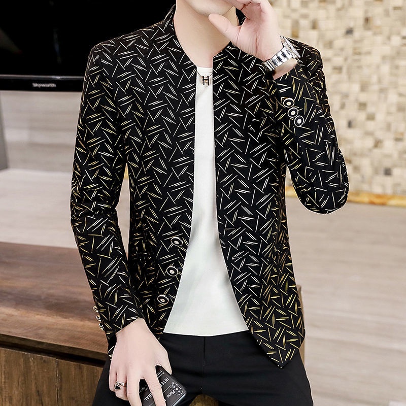 Stand up collar suit jacket outlet