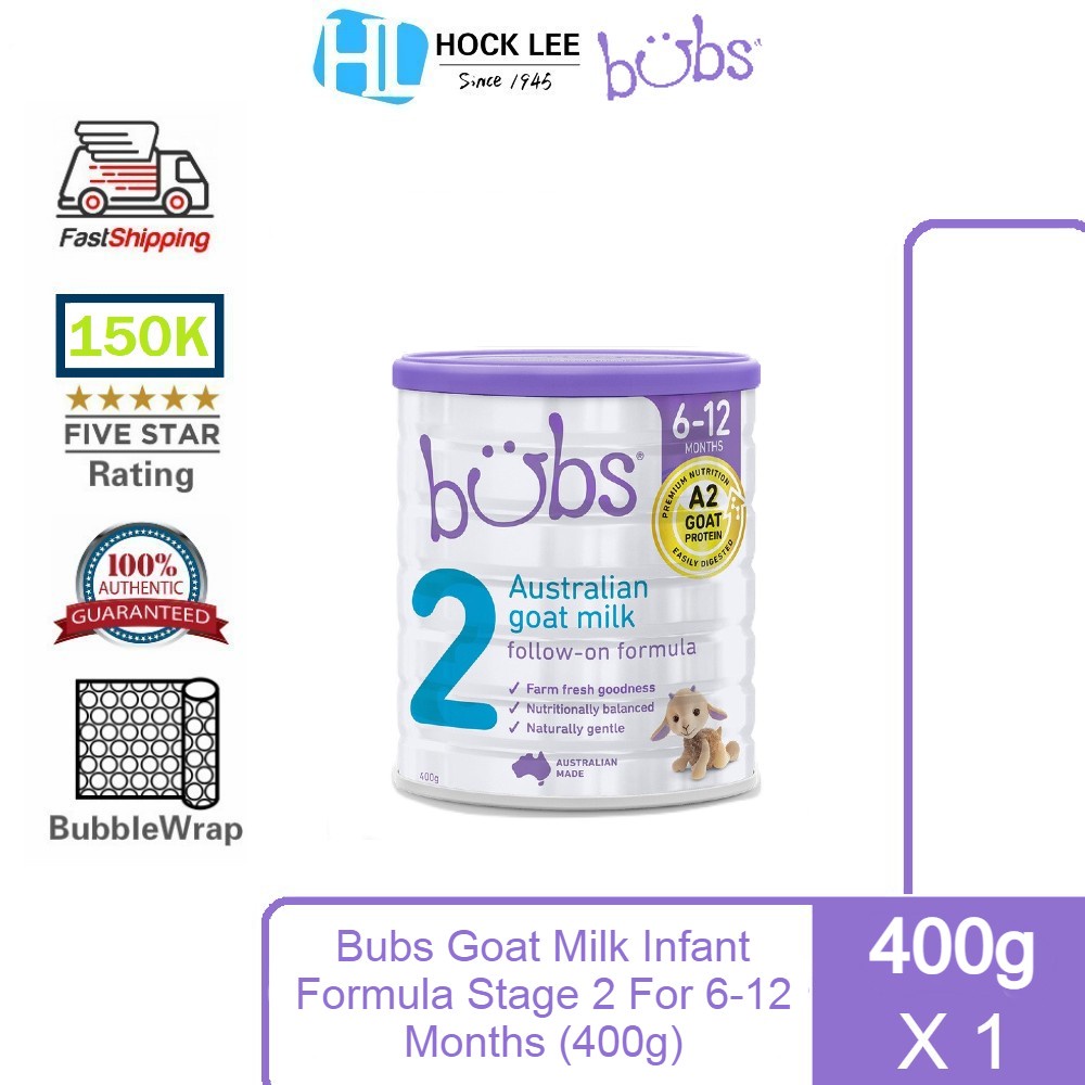 Bubs® Organic Australian Goat Milk Infant Formula Stage 2 Baby Goat Milk For 612 Months (400g
