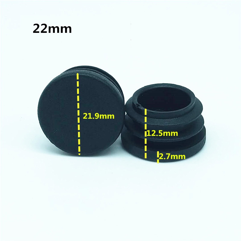 12-76mm Round Plastic Blanking End Caps Tube Pipe Inserts Plugs Bungs ...