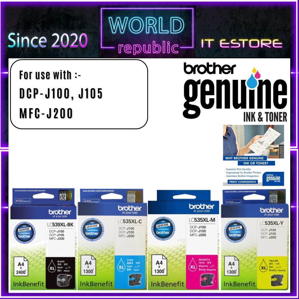 ORIGINAL BROTHER Ink Cartridge LC539 LC535 LC539XL LC535XL LC539XL LC