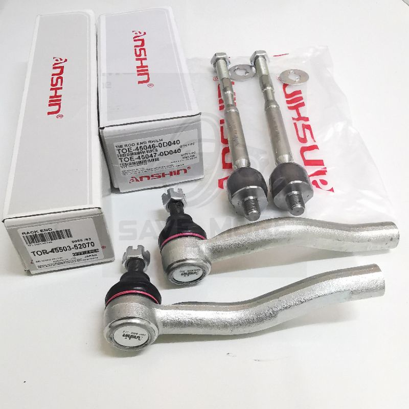 ANSHIN JAPAN TOYOTA VIOS NCP93 RACK END AND TIE ROD END COMBO SET