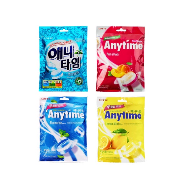 Lotte Xylitol Anytime Korean Mint Candy 60gr (4 flavors) Shopee Malaysia