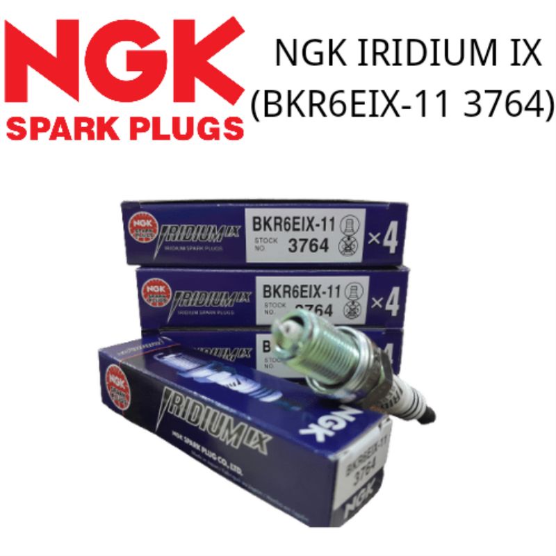 NGK IRIDIUM Spark Plug ( BKR6EIX11 3764 )WAJA,WIRA,MYVI OID,VIOS,HONDA