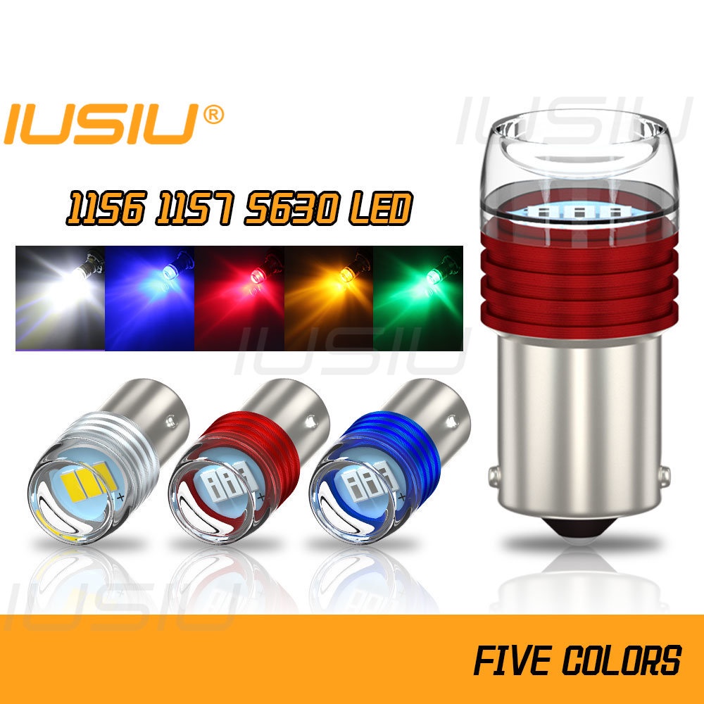 IUSIU BEST SELLING Flash 1156 1157 LED Brake Light 5-color BAY15D BA15S Auto  Turn Signal Light Car Reverse Lamp Motorcycle Backup Tail Reversing Parking  Bulb P21W P21 5W 5630 3SMD