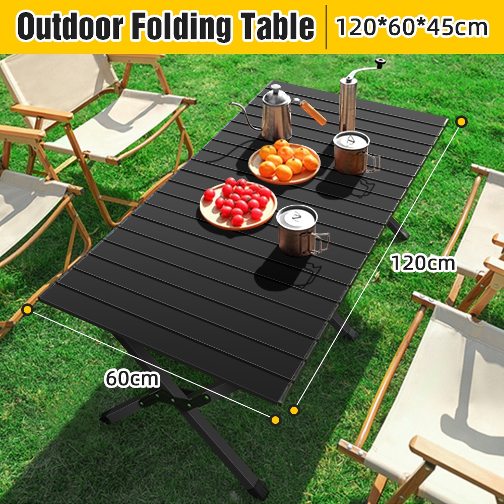 Foldable Camping Table Portable Folding Table Outdoor 4/6 Seaters