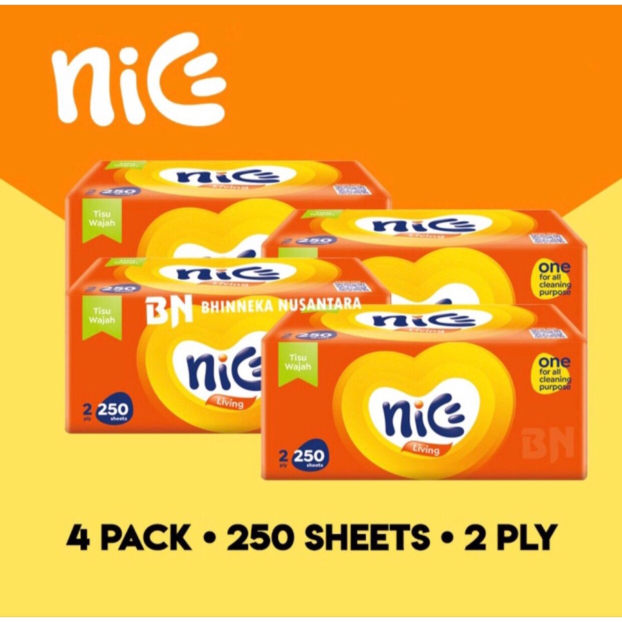 Nice Facial Tissue Softpack 250's (4 pack) | Shopee Malaysia