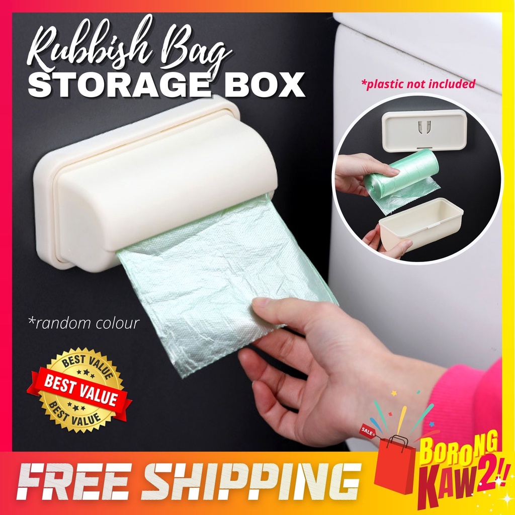 Wall Mounting Garbage Rubbish Bag Container Storage Box Multi-purpose ...