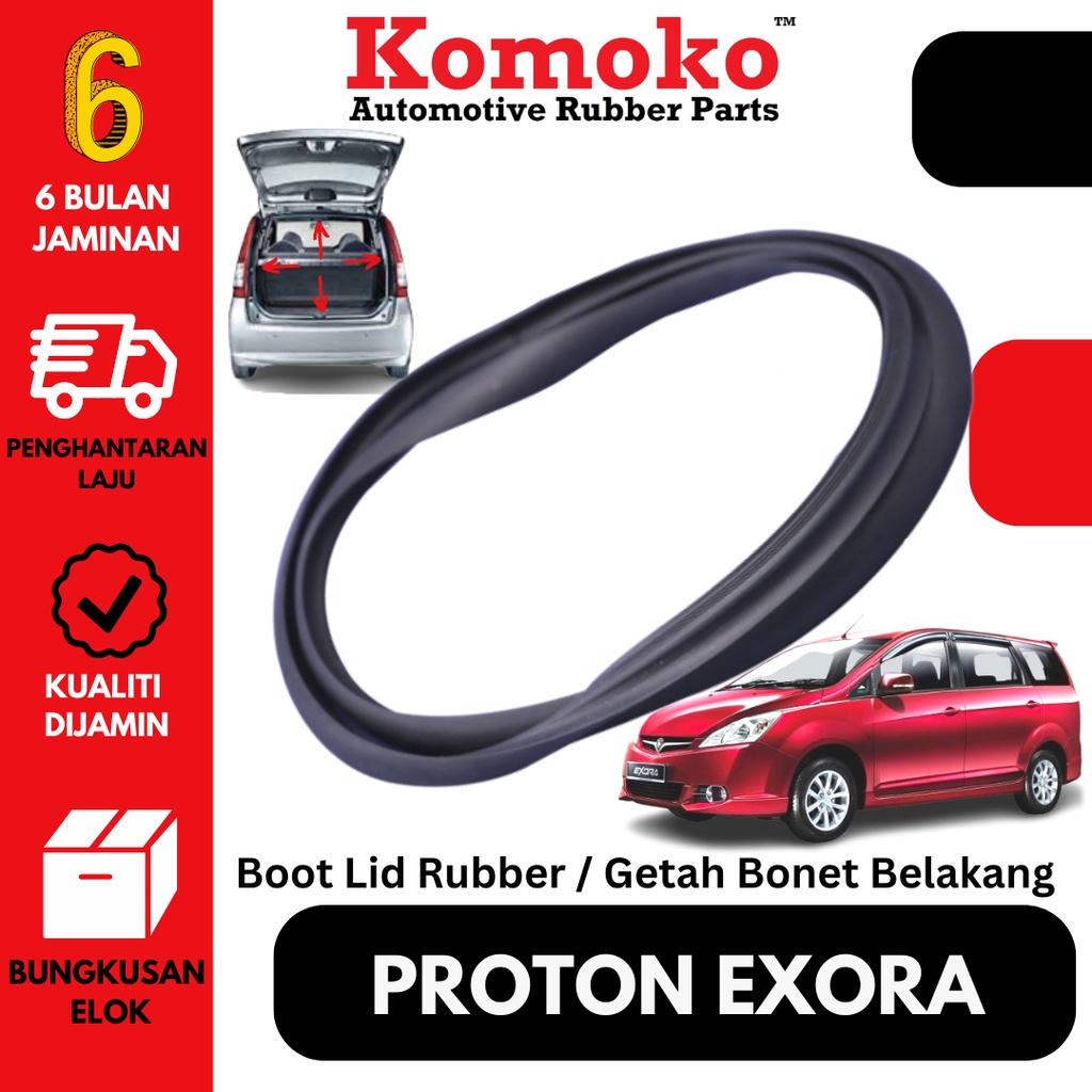 KOMOKO Proton Exora Boot Lid Rubber / Getah Bonet Belakang | Shopee ...