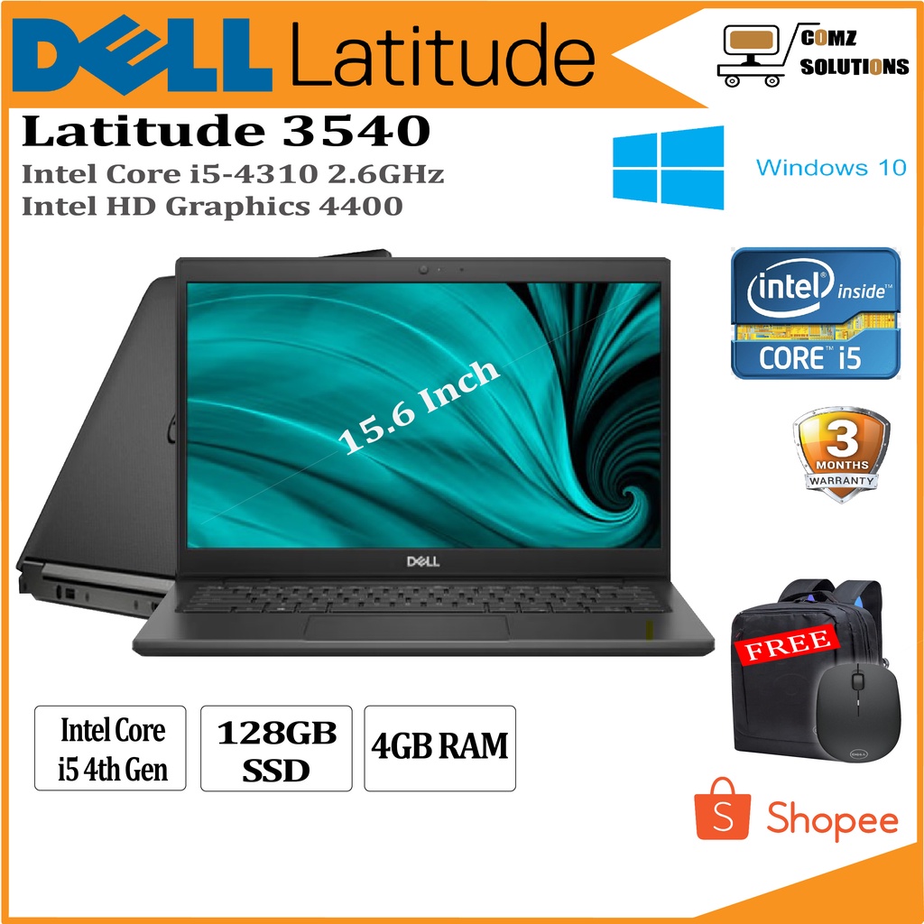 Ordinateur portable d'occasion DELL Latitude 3540, Intel Core i5-1335U 3,40 GHz, 16 Go DDR4, 512 Go SSD, 15,6 pouces Full HD, Webcam - Precision 3540