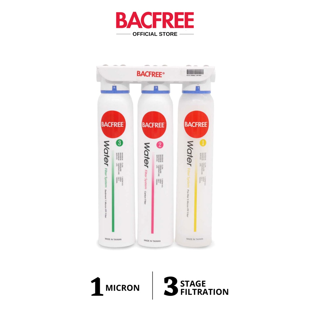 BACFREE 3 Stage Pre Filter Cartridges Only (Without Head Set) | Shopee ...