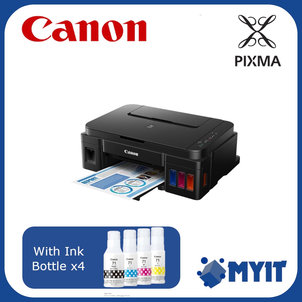 Canon Pixma G2010 AIO 3 In 1 Inkjet Printer Print Scan Copy With Ink ...