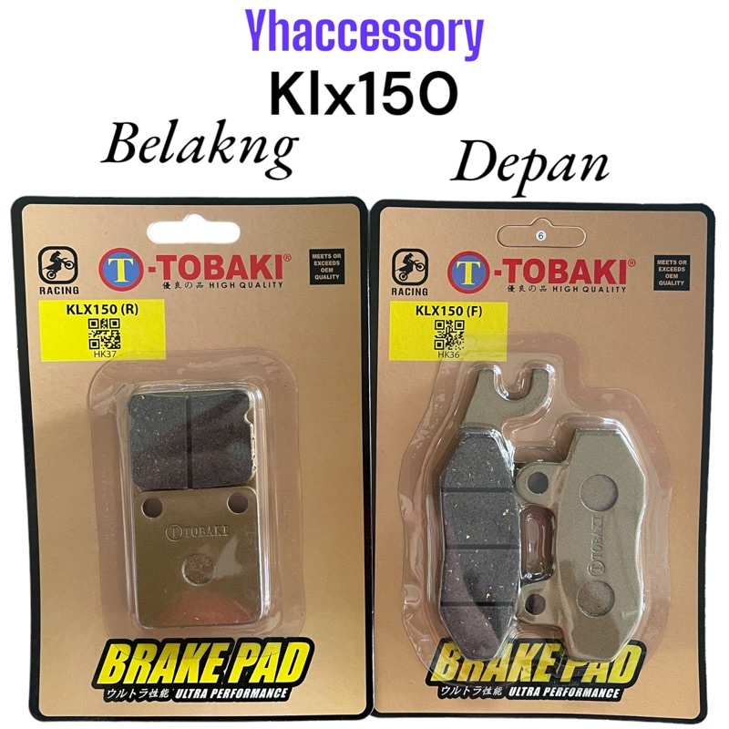klx150 brake pad jenama tobaki tahan lama Shopee Malaysia