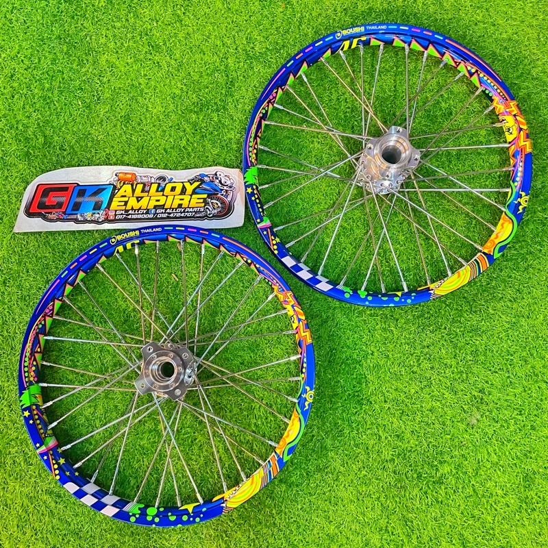SET RIM ALLOY ROSSI SIAP HUB DRAG DEPAN DAN BELAKANG PNP YAMAHA / HONDA