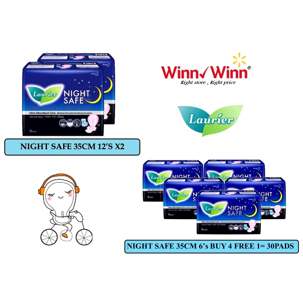 Laurier Night Safe Wing 35cm 2x12's Twin Pack | Shopee Malaysia