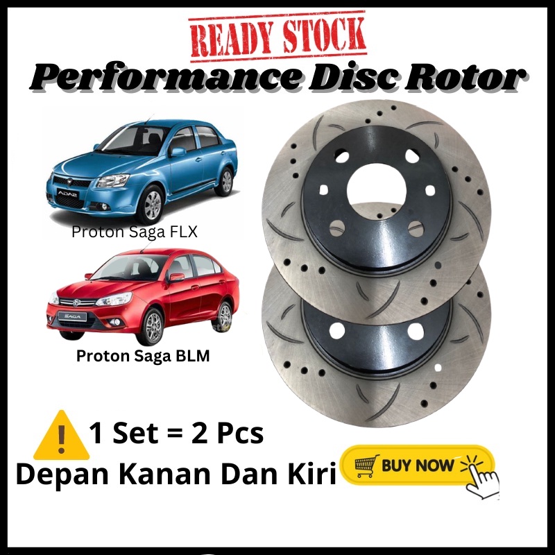 Proton Saga VVT FL FLX BLM Savvy Performance Disc Rotor Slotted ...