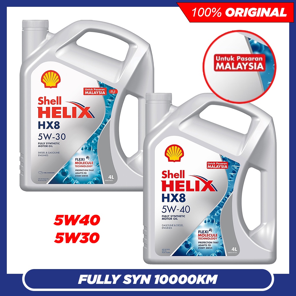 Untuk Pasaran Malaysia Shell Helix Hx8 5w30 5w40 Fully Synthetic Engine Oil 4l Malaysia 5w 