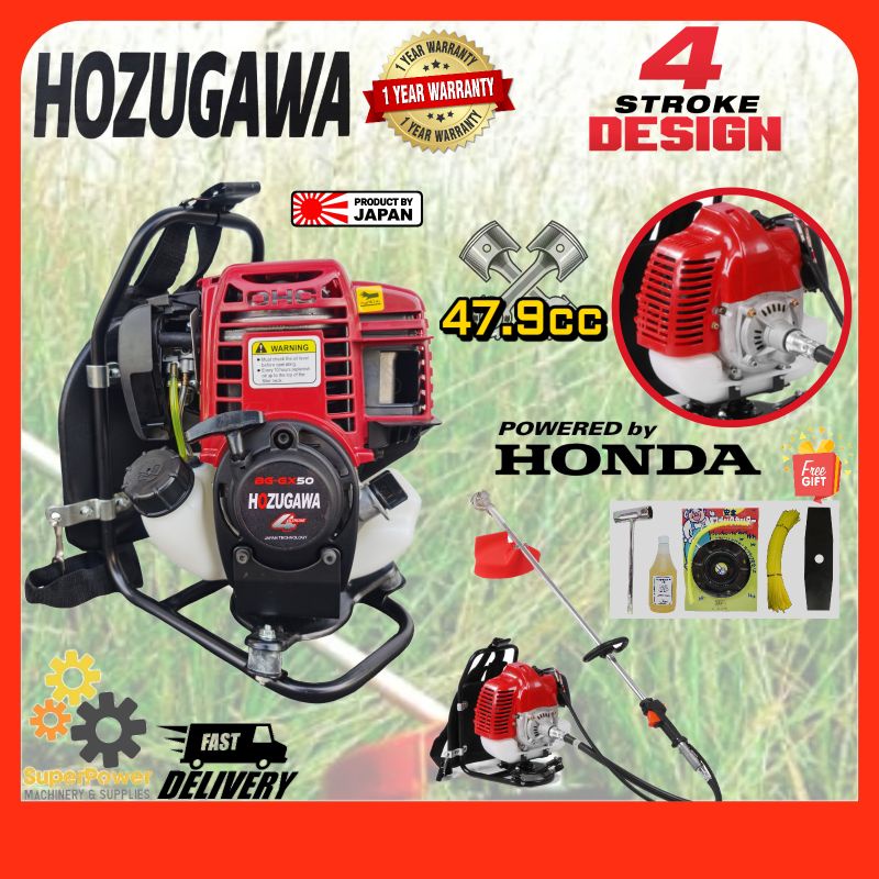 HONDA GX50/GX35 Engine HOZUGAWA 4-Stroke Grass/Brush Cutter/Mesin ...