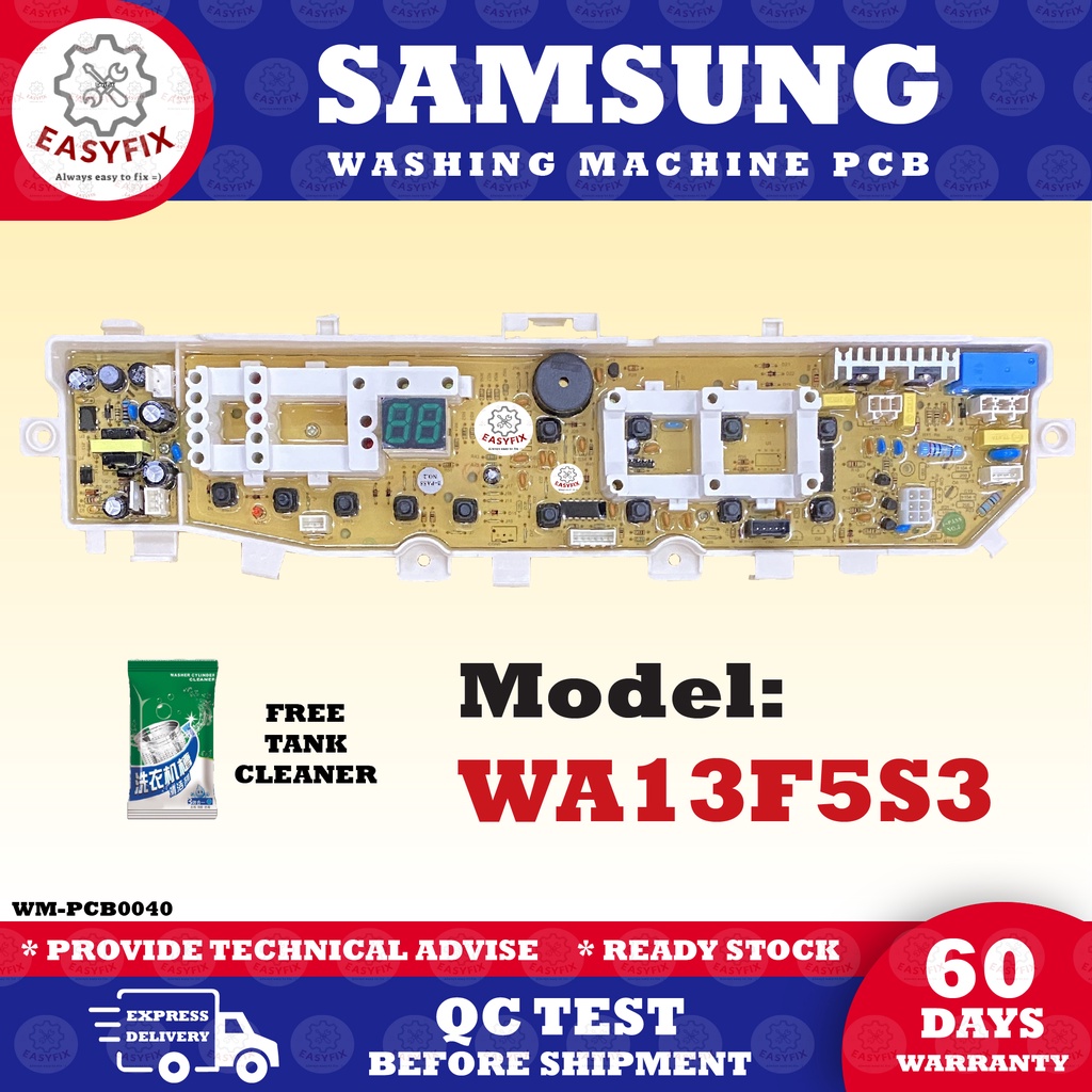 🔥READY STOCK🔥 WA13F5S3 SAMSUNG WASHING MACHINE PCB BOARD DC92-01681F ...