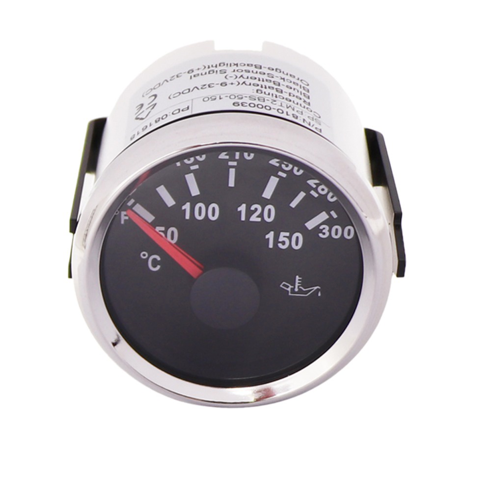 52mm Boat Oil Temperature Gauge Marine Car Engine Oil Temp Indicator 50