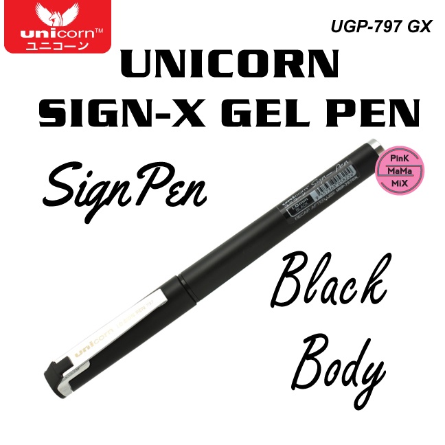Unicorn Sign-X Gel Pen (Black Ink) UGP-797GX UGP-999GX