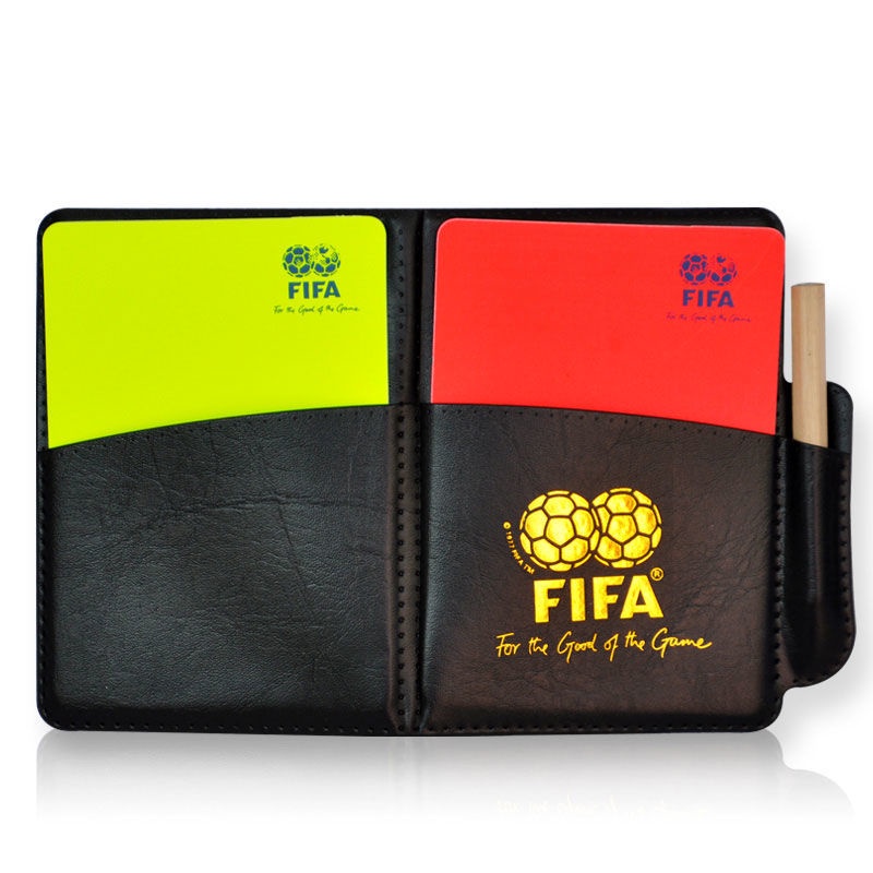 Soccer Referee Kit 2 Pcs Checkered Linesman Soccere Flags, Red Yellow