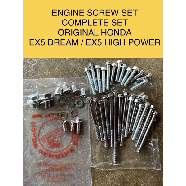 EX5 ENGINE SCREW COMPLETE SET SCREW ENGINE TENGAH ORIGINAL FOR EX5 ...