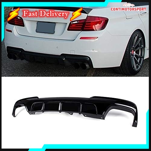 5 SERIES F10 M PERFORMANCE BMW REAR DIFFUSER LIP DOUBLE 4 OUT 520 530 ...