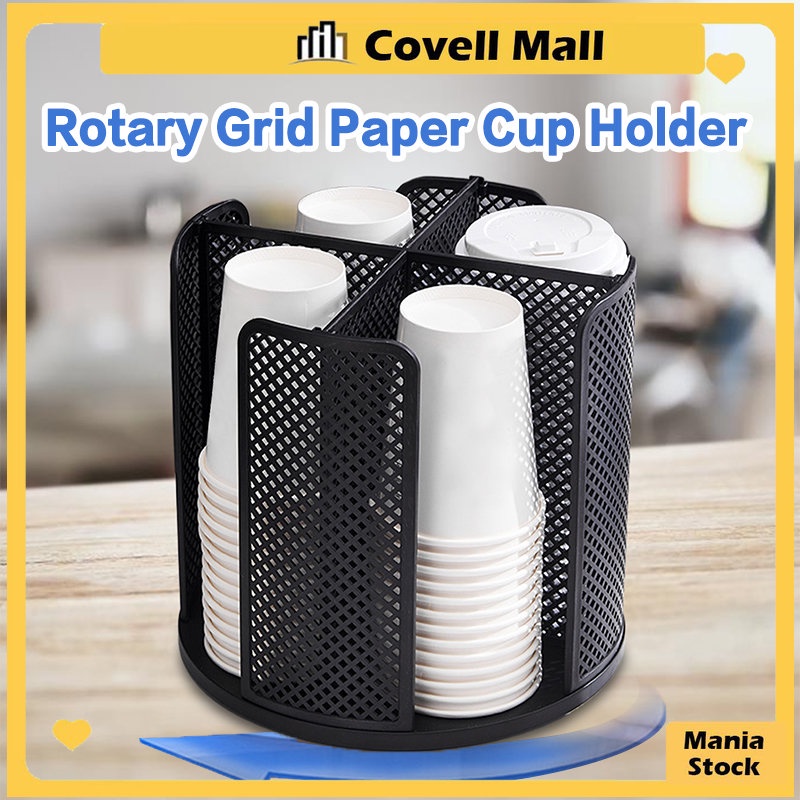 360 Rotating Paper Cup Holder Dispenser Milktea Coffee Cup Holder