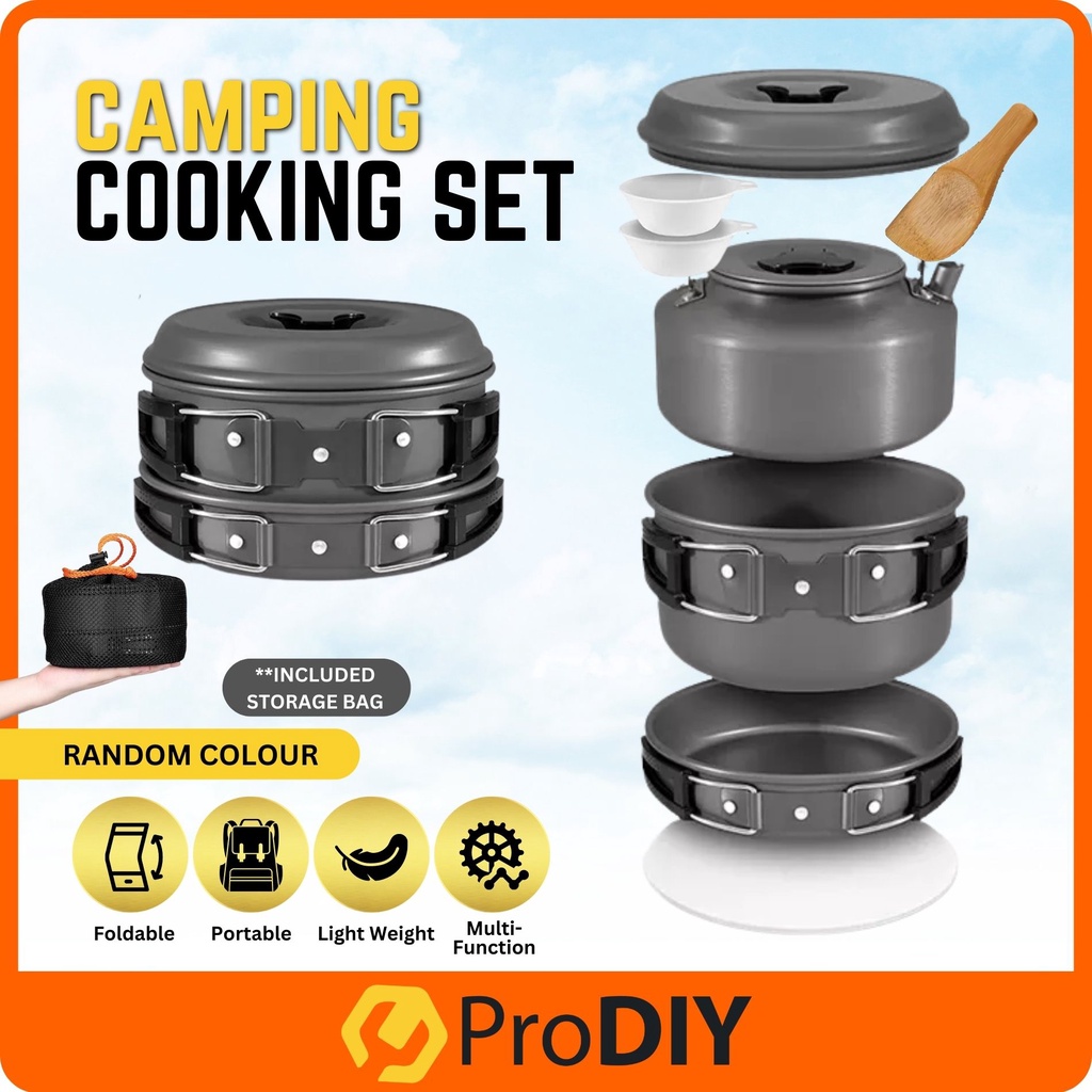 PRODIY Outdoor Camping Cooking Set Camping Cookware Camping Cooking Pot