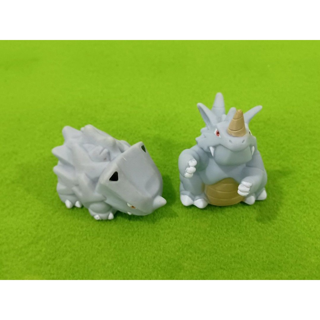 BANDAI first generation Pokemon finger puppet Rhyhorn 1996 Rhydon 1997 ...