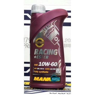 Ori Mannol Racing+ESTER SAE 10W60 Fully Synthetic Engine Oil/Minyak ...