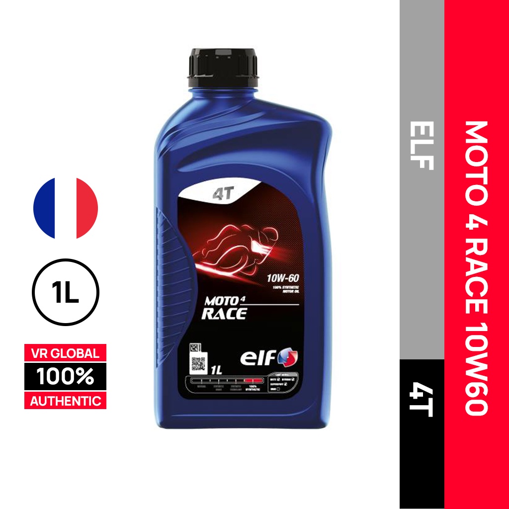 ELF MOTO 4 RACE 10W60 4T FULLY SYNTHETIC ENGINE OIL 1L | Shopee Malaysia