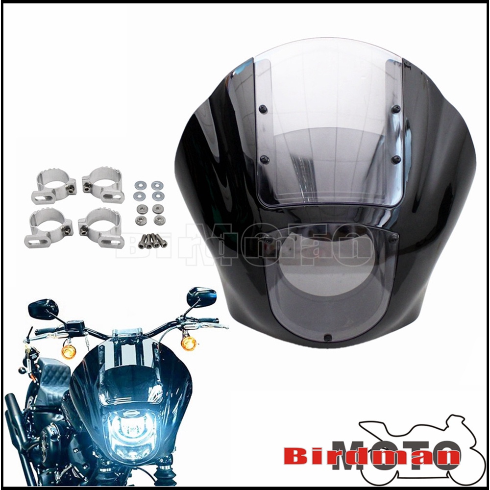 Clear Windshield Headlight Cover Quarter Headlamp Fairings for Harley