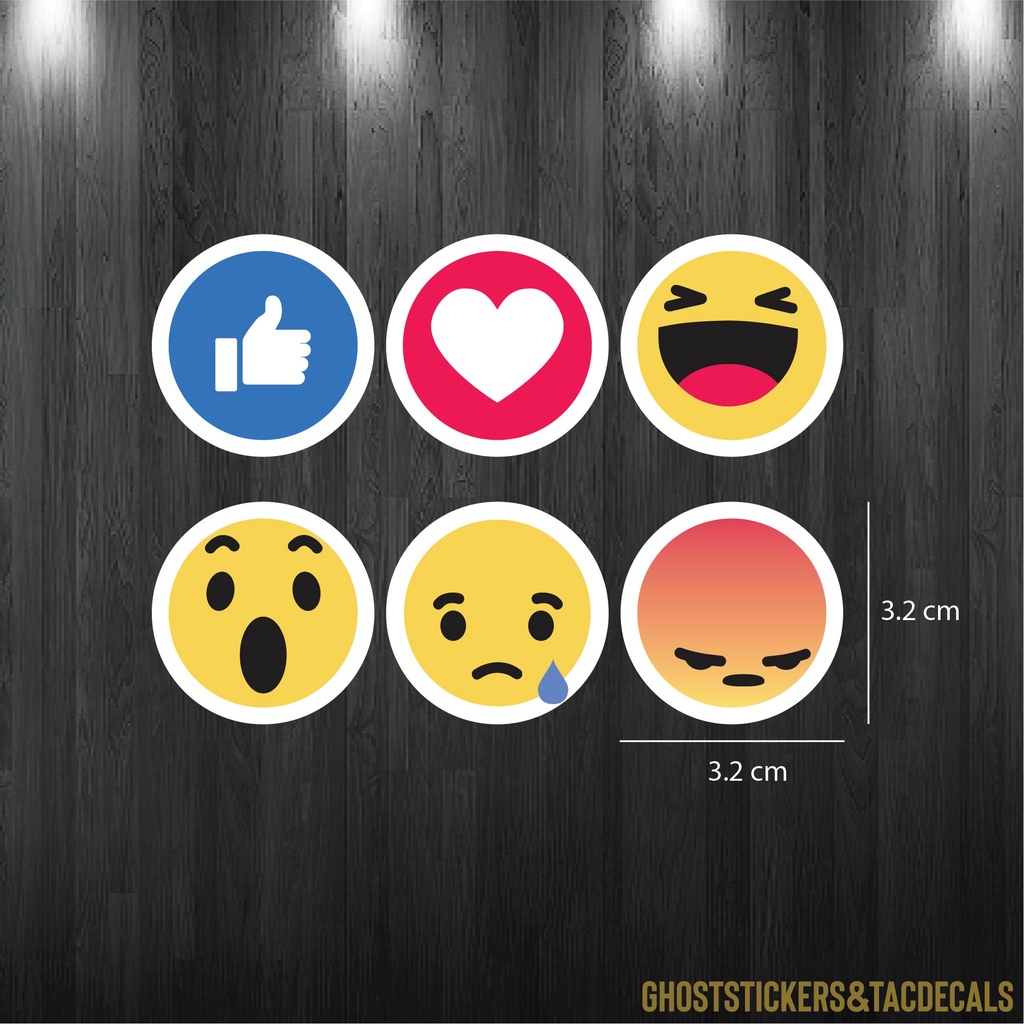 1 Set Of facebook emoji emoticon Stickers Likes For Cars Motorcycles ...