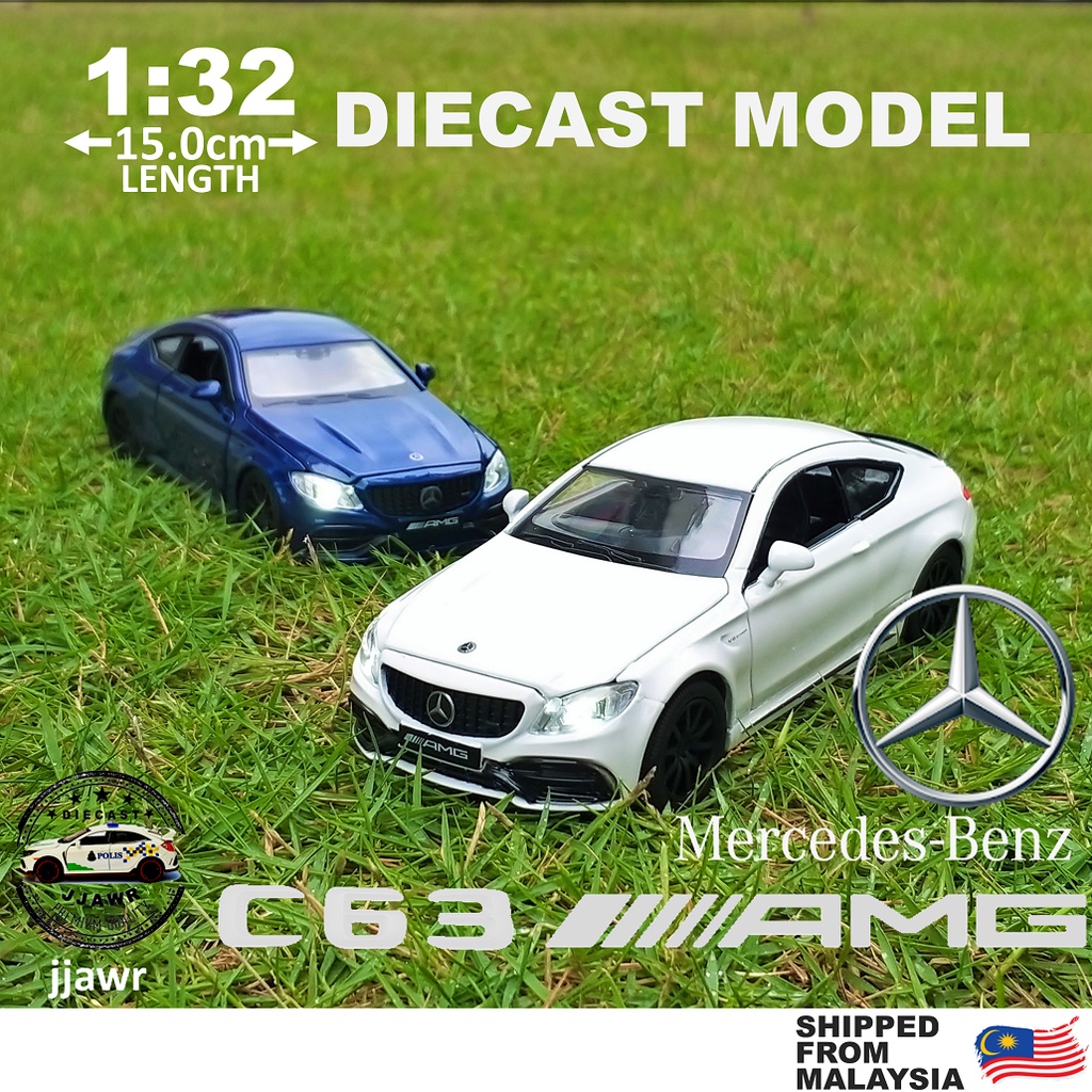 1 32 Mercedes Benz C63 AMG C Class Coupe Sports Car Model Diecast Toy Car Shopee Malaysia