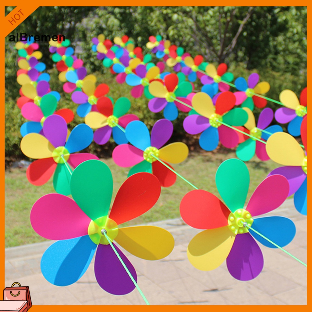 (New) Creative Whirligig Pinwheel for Home Flower Hanging Rope String ...