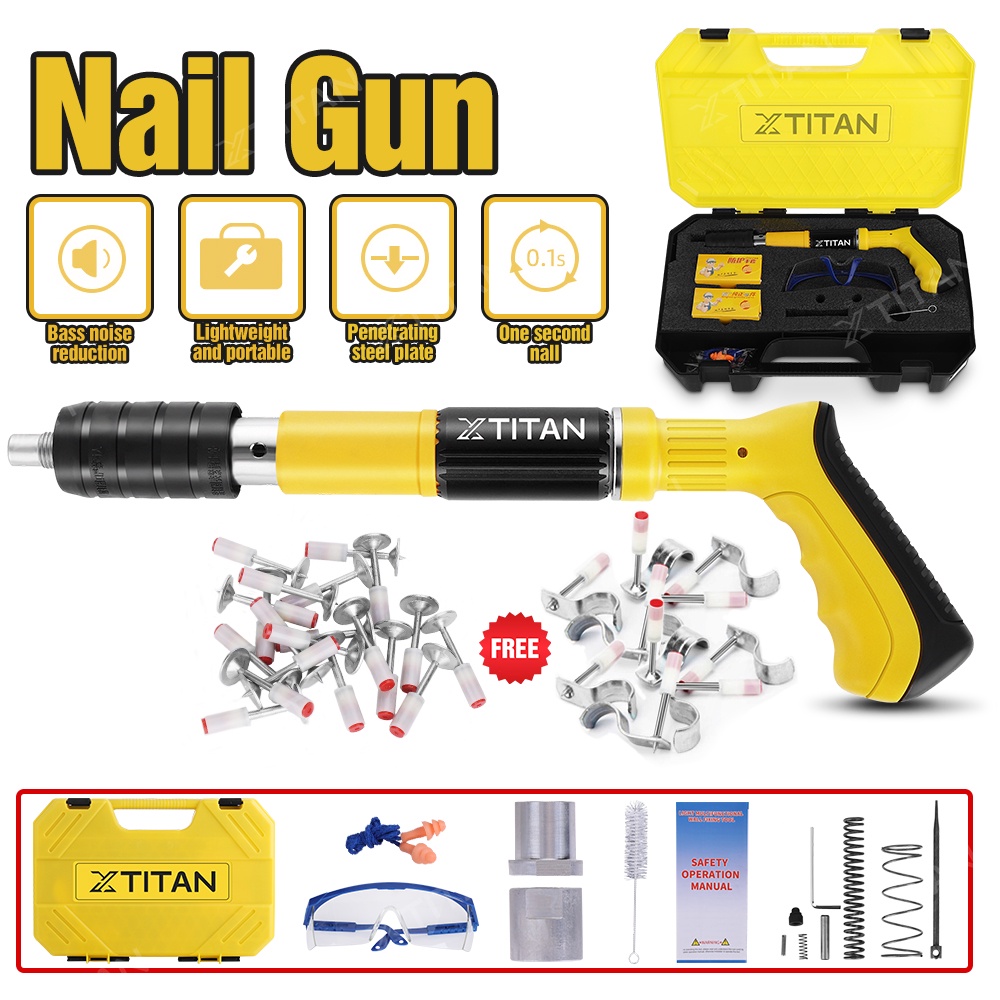 XTITAN 7.2mm Nail Gun Powerful Fast Fastening Tool Multifunction Nail
