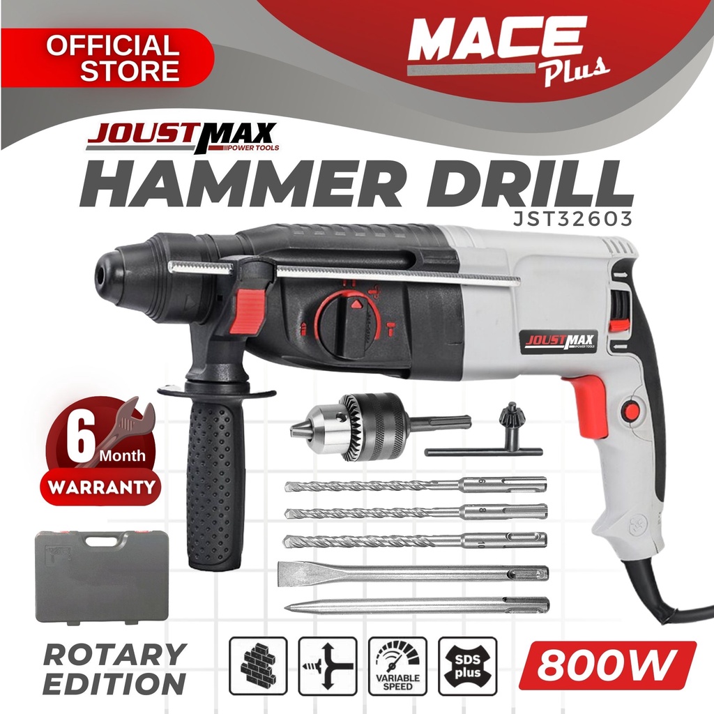 MACE JOUSTMAX JST32603 Rotary Hammer Drill Concrete Mesin Tebuk